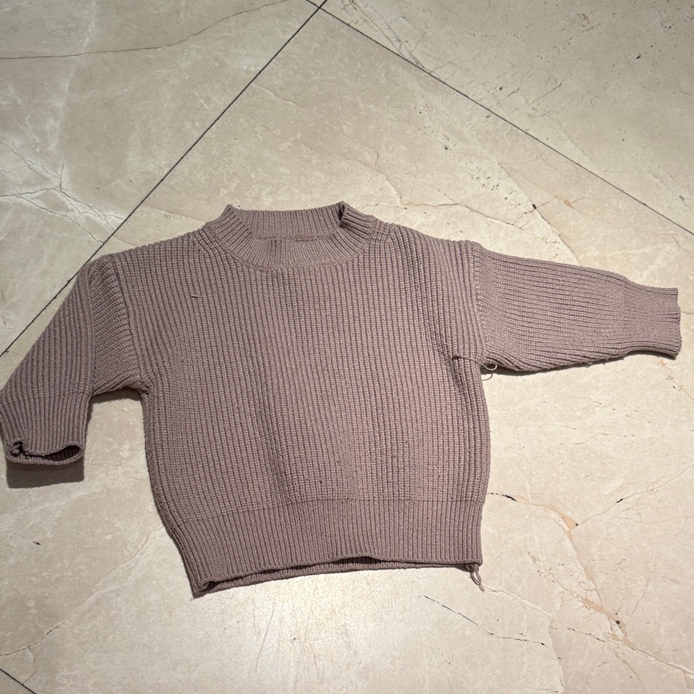 Women's Ribbed Sweater - Taupe